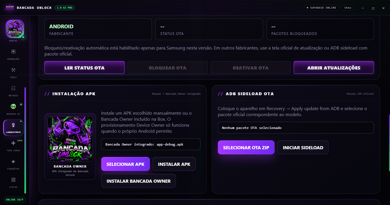 Laboratório da Bancada Unlock Box