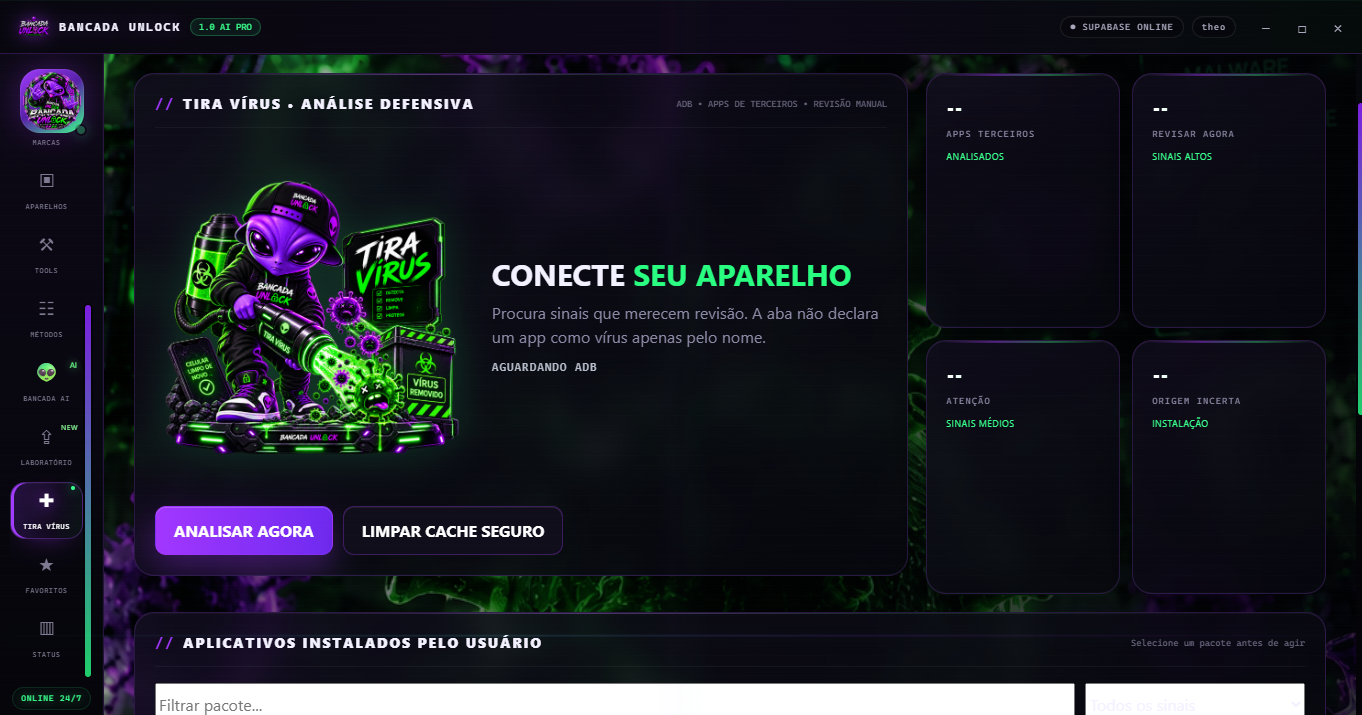 Tira Vírus da Bancada Unlock Box
